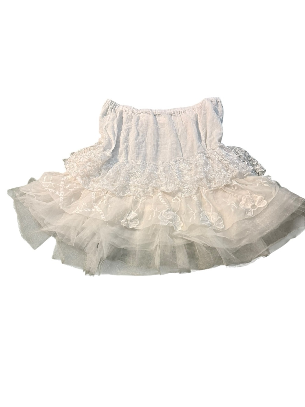 White vintage, cottagecore skirt, X LARGE - Picture 5 of 8